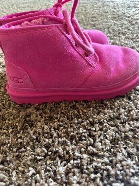Pink UGG Ankle Boots.